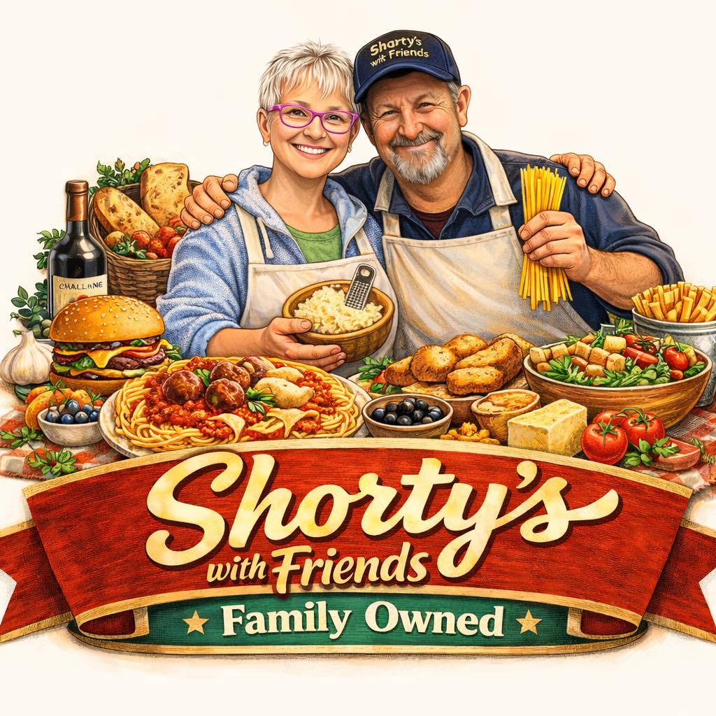 shortys with friends restaurant logo